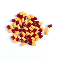 Bon marché Capsules dures d'amidon pur végétarien Taille 000 00 0 Capsules HPMC vides rouges et jaunes