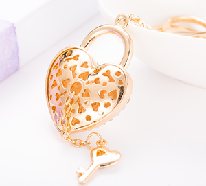Llavero con Candado de Corazón de 16 cm, Bonito Colgante para Bolsa, Accesorios Decorativos para Mujeres y Niñas - Product Image 4