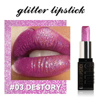 Ensemble Hybride Rouge à Lèvres Diamant Scintillant, Gloss et Crayon à Lèvres – Fini Métallique Nacré Mat, Anti-transfert, pour des Lèvres Sexy