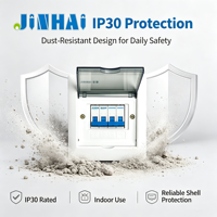 Boîtier de distribution encastré JINHAI AP-4 150A 380V de haute qualité, protection IP30, couvercle transparent rabattable, boîte MCB 4 unités, usage domestique intérieur