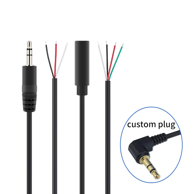 3.5mmAUX Headphone Infrared TRS 3 4 5 Poles Male Female Jack to Stripped Free Open End Mono Audio Extension Cables