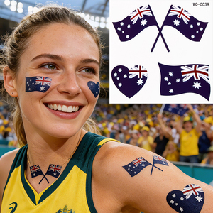 Adesivi Bandiere Nazionali in Offerta, Tatuaggi Temporanei per il Mondiale di Calcio 2026, Adesivi per il Viso - Product Image 5