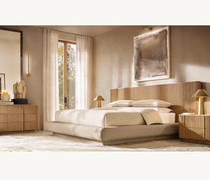 New European American Style <strong>Bedside</strong> <strong>Table</strong> Oak Wood <strong>Marble</strong> Closed Nightstand - Product Image 6