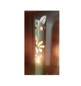 Lampu Tabung Bambu/Lentera Kerajinan Tangan, Lentera Tiang Bambu untuk Hotel (+ 84587176063 Whatsapp)