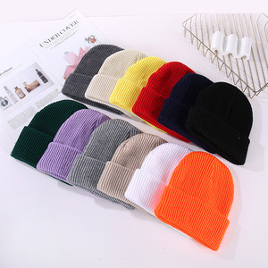 Gorro <span class=keywords><strong>de</strong></span> melón <span class=keywords><strong>de</strong></span> varios colores <span class=keywords><strong>para</strong></span> otoño e invierno, gorro <span class=keywords><strong>de</strong></span> punto <span class=keywords><strong>de</strong></span> <span class=keywords><strong>lana</strong></span> <span class=keywords><strong>de</strong></span> Color sólido, gorro frío a prueba <span class=keywords><strong>de</strong></span> viento <span class=keywords><strong>para</strong></span> hombres y mujeres, al por mayor - Product Image 1