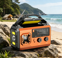 Radio de Emergencia Portátil de 20,000 mAh con Manivela, AM/FM/Multifuncional, Linterna LED, Energía Solar