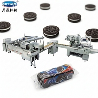 Machine d'emballage entièrement automatique pour biscuits, gaufrettes, gâteaux en couches et sandwichs, avec alimentation automatique et tri intégré