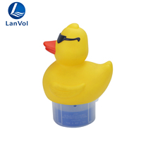 Distributeur de pastilles de chlore LanVol en plastique durable, design ludique, pour piscine résidentielle extérieure et spa