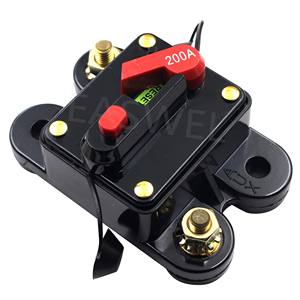 Protecteur de moteur de surcharge de bloc de fusible en ligne Audio <span class=keywords><strong>12</strong></span> V-24V DC <span class=keywords><strong>12</strong></span> Volt pour <span class=keywords><strong>disjoncteur</strong></span> marin SUV de voiture avec réinitialisation manuelle 200A - Product Image 4