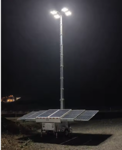 Remolque Solar Portátil de Silicio Monocristalino para CCTV, Fabricado a Medida, Clasificación IP67, Funcionamiento a 48V, 6 Luces LED de 100W, 90000 Lúmenes, Alquiler - Product Image 1