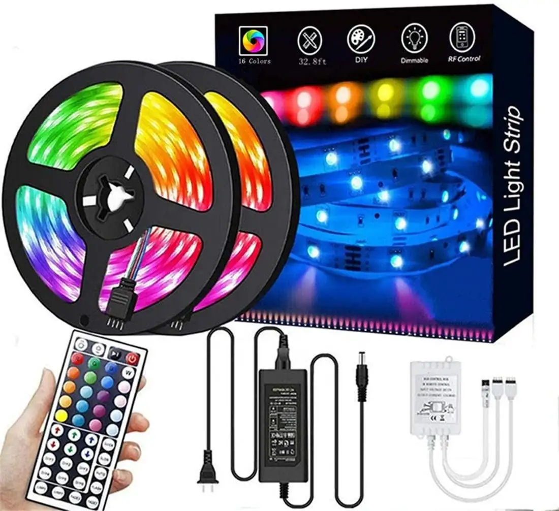 Party Smart LED Strip Lights Waterproof Dimmable Multicolor RGB 5050 Led Strip 5 Meter 10 Meter 20 Meter RGB Strip Light Led