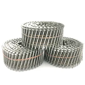 3'' best selling 15 degree clavos ring shank hot dip galvanized wire collated nail for pallet