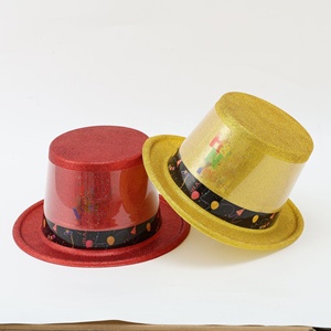 HLC ODM Sparkle Fun Party Headgear Decoración para adultos Colores surtidos Feliz Año Nuevo Carta Sombrero de copa Accesorios de vestido de fiesta - Product Image 2