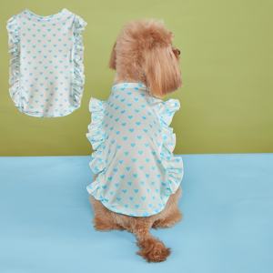 חם מכירה אישית חולצה ללא שרוולים לכלבים נופלים החורף חמוד אהבה דפוס לב עשוי פוליאסטר - Product Image 3