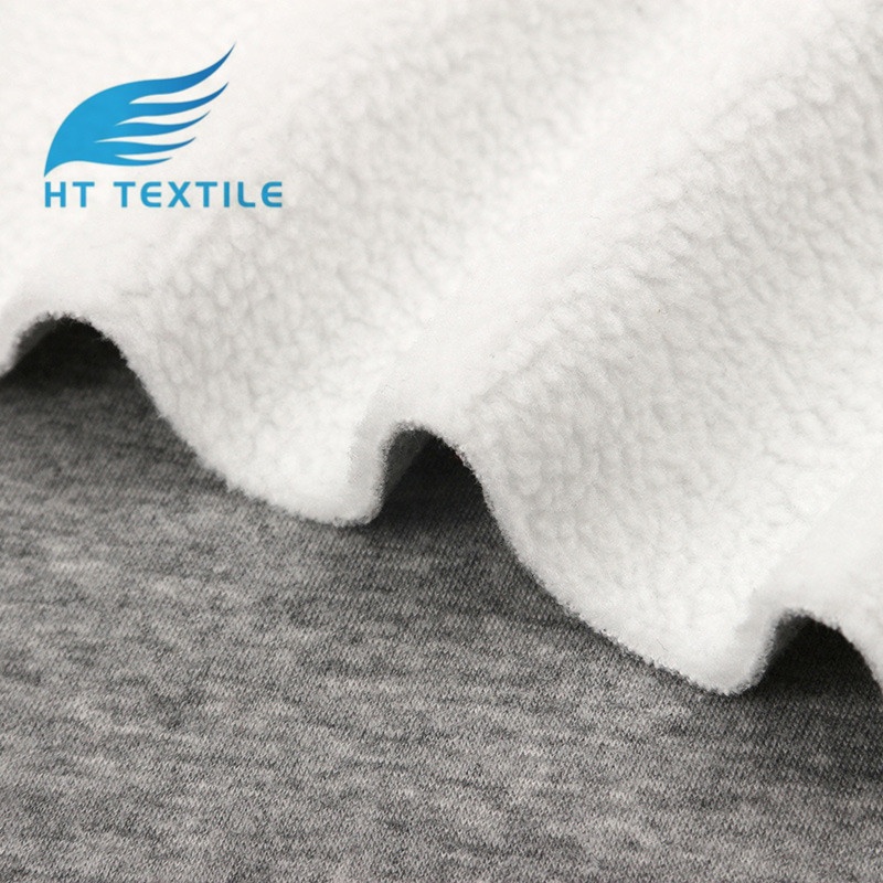 Оптовая продажа, толстая трикотажная ткань из хлопка и флиса с эффектом потертости, может использоваться для зимних толстовок и свитеров