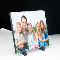 Topjlh vente en gros personnalisé 20*20cm ébauches de sublimation forme carrée cadre ardoise pierre