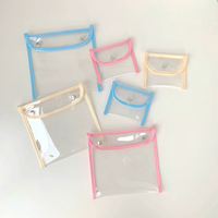 Trousse de toilette de voyage personnalisée et personnalisée Trousse à cosmétiques pour femmes Trousse de maquillage transparente en PVC étanche
