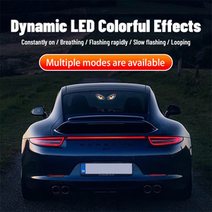 Lumière néon LED dynamique à expression variable pour voiture, lumière solaire œil de démon, lumière d'avertissement anti-collision pour vitre arrière - Product Image 5