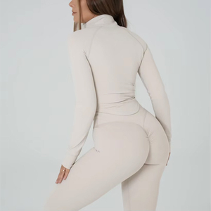 Giogo vendere bene nuovo tipo di <span class=keywords><strong>abbigliamento</strong></span> pantaloncini pelle di Nylon amichevole corsa palestra giacca da Yoga <span class=keywords><strong>abbigliamento</strong></span> <span class=keywords><strong>sportivo</strong></span> 2 pezzi Yoga Set per le donne - Product Image 4