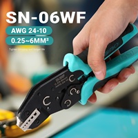 Pince à ressort carrée de qualité industrielle RONGDA SN06WF, boucle en acier inoxydable, borne à cliquet, outil électrique, poignée en plastique, froid