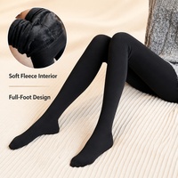 Collants thermiques doublés de polaire épais pour femmes grandes tailles Velsatis, taille haute élastique confortable, doux et chauds