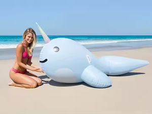 FDS Adulto Grande Narwhal Inflable Piscina Balsa <span class=keywords><strong>Playa</strong></span> Piscina Relajación, Explotar <span class=keywords><strong>Boyas</strong></span> <span class=keywords><strong>de</strong></span> Piscina en forma <span class=keywords><strong>de</strong></span> Animal - Product Image 5