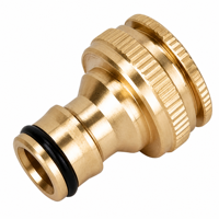 Robinet d'arrosage de jardin jaune à double sortie bidirectionnelle en acier inoxydable 1/2"-3/4" avec adaptateur de robinet, filtre d'irrigation et ensemble de raccords rapides pour tuyau
