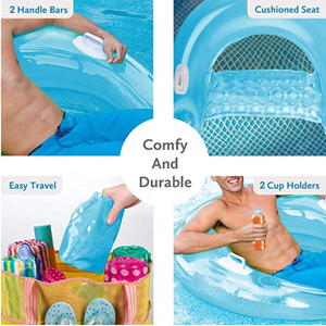 Sedia gonfiabile galleggianti <span class=keywords><strong>con</strong></span> portabicchieri <span class=keywords><strong>piscina</strong></span> galleggiante Lounge per <span class=keywords><strong>piscina</strong></span> <span class=keywords><strong>con</strong></span> galleggianti Sit 'n Float classica zattera gonfiabile - Product Image 4