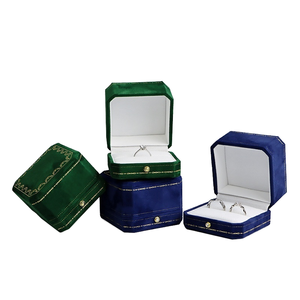 Cao Cấp Cổ Điển Nhung Bát Giác Hộp Mô Hình Vuông Cho Lưu Trữ Thời Trang Kim Cương Vòng Mặt Dây Chuyền Vòng Cổ Trang Sức Cao Cấp Quà Tặng - Product Image 2