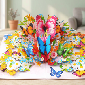 Tarjeta 3D Pop-up de Animales Hecha a Mano, Diseño Láser Personalizado, Artesanía en Papel, Decoración para el Hogar de Acción de Gracias, Viet-craft - Product Image 1