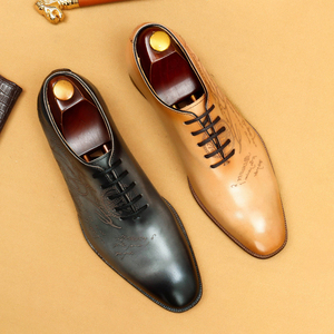 Zapatos de Vestir de Cuero de Grano Entero para Hombre, Zapatos Oxford de Estilo Británico Hechos a Mano con Piel de Vacuno Genuina - Product Image 5