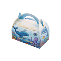 Boîte à repas personnalisée pour enfants, en papier blanc et noir, pour restaurant, format familial, emballage alimentaire sur mesure