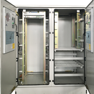 Armoire d'équipement extérieure grise étanche IP65 certifiée ISO/CE/RoHS, solution intégrée pour mini-abri télécom, montage au sol - Product Image 2