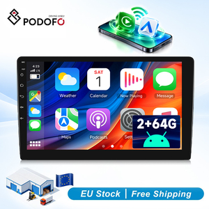 วิทยุติดรถยนต์ Podofo ขนาด 10 นิ้ว 2 Din ระบบ Android หน่วยความจำ 4+64GB หน้าจอสัมผัส IPS รองรับ Wireless CarPlay DSP GPS WiFi BT จัดส่งฟรี - Product Image 1