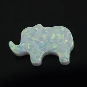 Synthetische Opaal Olifant Vorm 8*11Mm Lab Gemaakt Losse Stenen Voor Sieraden