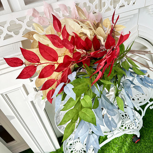 Nuovi eventi di arrivo appeso fiori di nozze verde seta foglie artificiali per la decorazione - Product Image 5