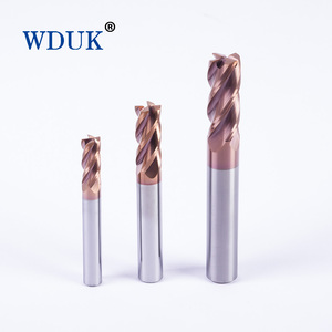 HRC55 Tungsten Çelik Yuvarlak Uçlu Freze, 4 Kanallı Karbür <span class=keywords><strong>CNC</strong></span> Freze Kesicisi, Çelik İşleme İçin - Product Image 2
