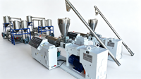 Ligne d'extrusion de granulation à double vis PP/PE/ABS/PVC/EVA/TPO/TPU avec une capacité de 200-250 kg/h pour le recyclage des plastiques