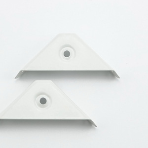 Soportes de Esquina para Gabinetes de Pared, Acero Laminado en Frío, Pintura Blanca, Herrajes Duraderos para Muebles de Baño - Product Image 3