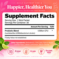 Poudre Probiotique VitaHall pour Femmes 5 Milliards d'UFC Saveur Mojito, Favorise la Santé Intestinale et l'Équilibre Digestif 0% Sucre 30 Sachets 150g