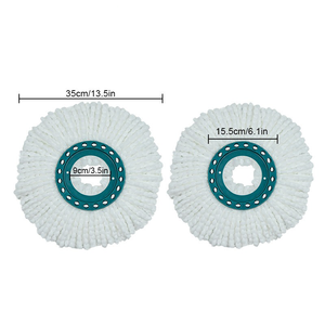 Pièces remplacées adaptées à la vadrouille <span class=keywords><strong>Leifheit</strong></span> Clean Twist Tampon de vadrouille lavable et réutilisable Tête de vadrouille mains libres sèche et humide Chiffon rotatif - Product Image 2