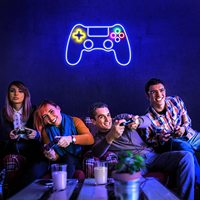 Offre spéciale enseigne lumineuse au néon acrylique LOGO personnalisé manette de jeu étanche pour garçons salle de jeu fête décoration murale
