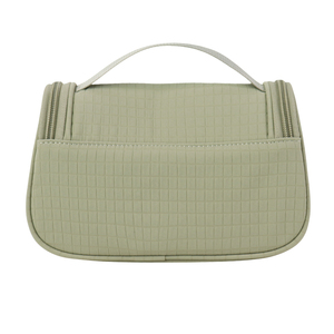 Estuche de Papelería Personalizable con Patrón de Cuadrícula Verde Oliva y Parche de Sonrisa, para Uso Escolar y de Oficina - Product Image 3
