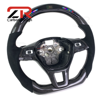 Volant de voiture en fibre de carbone avec LED RPM pour Volkswagen MK6 Golf 6 Golf 7 GTI R MK5 MK7 R Tiguan Jetta Polo Passat CC Touareg