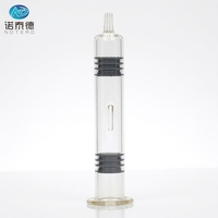 Emballage de seringue en verre à double chambre de qualité médicale supérieure avec tige de piston