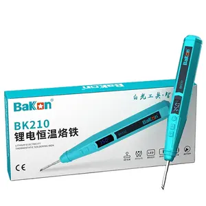 Паяльник Bakon bk210 C210 USB со светодиодным дисплеем, быстрый нагрев, 12 Вт, миниатюрный паяльник, сварочные инструменты с батареей 3200Amh