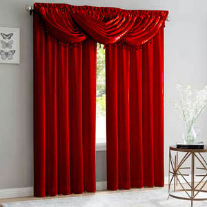 Rideau de fenêtre à œillets XinLan en tissu satiné de luxe à double couche pour salon - Product Image 2