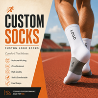 Fabricants de chaussettes de sport personnalisées, chaussettes de sport respirantes en maille blanche avec soutien de la voûte plantaire, chaussettes de course en plein air pour hommes, chaussettes mi-hautes