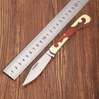Couteau pliant de poche en acier DC53 haute précision, couteau de chasse multifonctionnel à manche en bois, outil portable de camping EDC