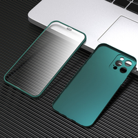 Coque de téléphone 2 en 1, étui de protection complète en verre trempé en TPU pour iPhone 11 12 13 Pro Max